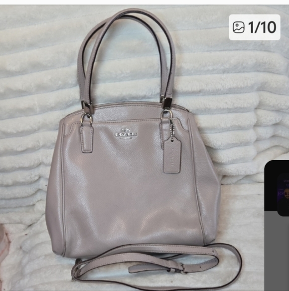 Coach Gray Leather Tote Bag - Picture 11 of 11